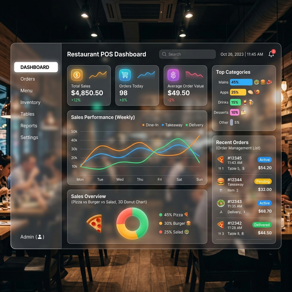 Panel de control y analítica de ventas para restaurantes en Sabor Local